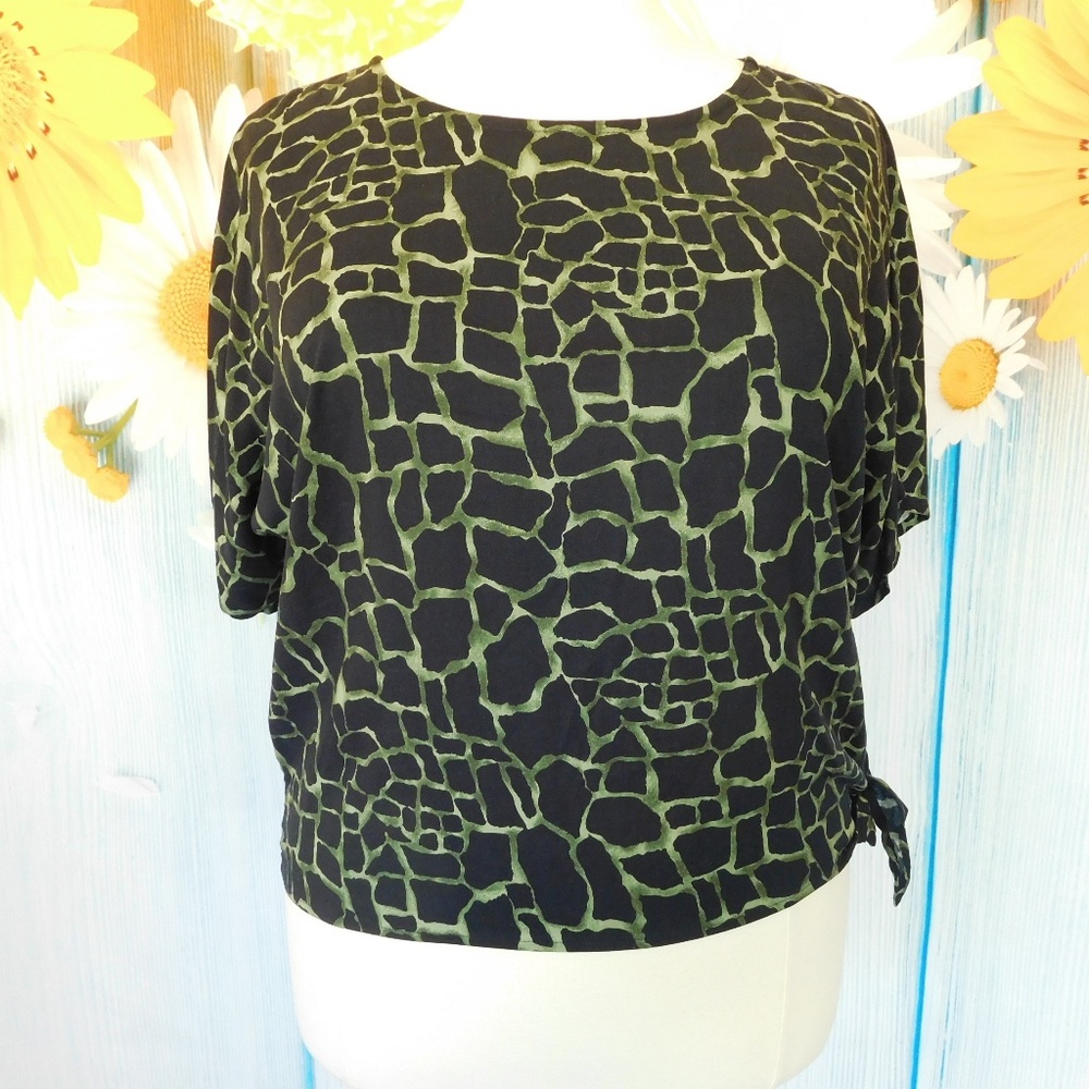 NWT Teddi Animal Print Top XLarge
